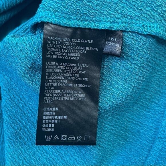 Anthropologie Elodie Turquoise Puff Sleeve Off Shoulder Top Large - Picture 12 of 12